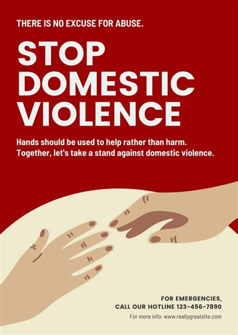 Free custom printable domestic violence poster templates | Canva