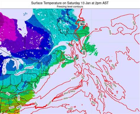 New-Brunswick Surface Temperature on Monday 03 May at 3am ADT