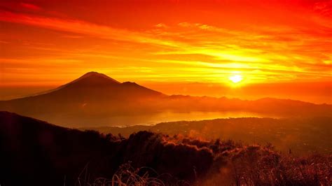 Free photo: Volcano During Sunset - Backlit, Outdoors, Sunset - Free ...