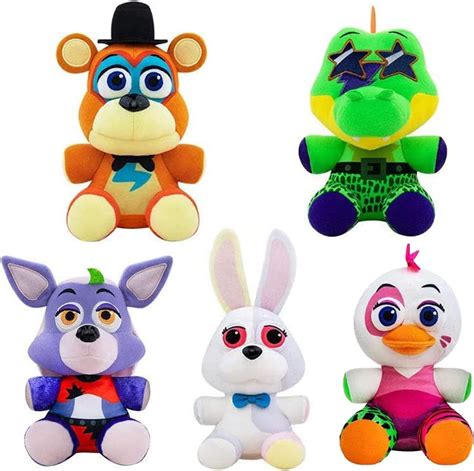 Zufernab 5pcs FNAF Plushies Set, Five Nights at Fre_ddy's Plushies, 5 ...