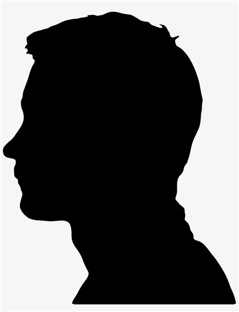 Download Transparent Male Head Silhouette Png Vector Black And White ...