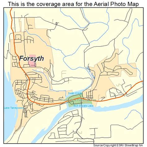 Aerial Photography Map of Forsyth, MO Missouri