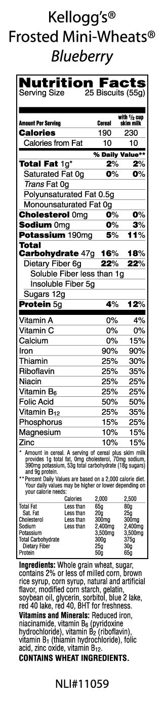 Frosted Shredded Wheat Nutrition Label | All You Can Eat