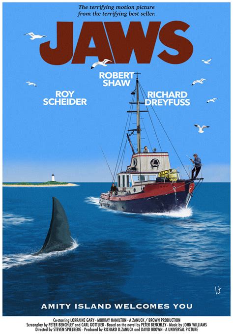 Jaws by Laurent Carbonelle - Home of the Alternative Movie Poster -AMP-