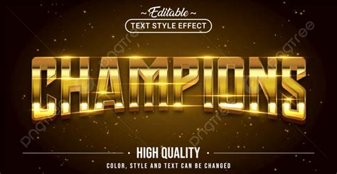 Editable Text Style Effect Champions Text Style Theme Banner Template ...