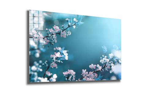 Tempered Glass Art / Modern Wall Art /extra Large Wall Art / Flowers ...