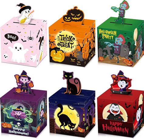 Amazon.com: Cholemy 48 Pcs Halloween Birthday Gift Box Halloween Trick ...