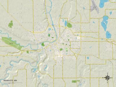 'Political Map of Mankato, MN' Prints - | AllPosters.com