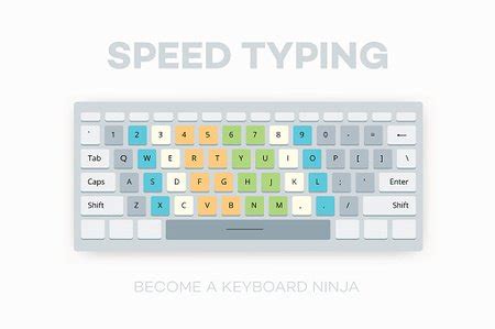 Speed Typing. Become A Keyboard Ninja. Stock Vector | Royalty-Free ...