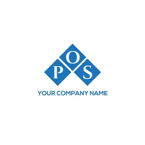 POS letter logo design on WHITE background. POS creative initials ...