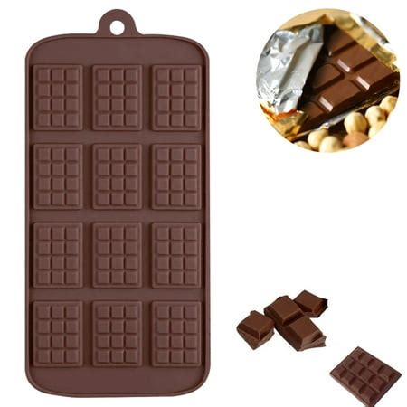 Silicone Chocolate Candy Molds Waffle 12 grids BPA Free, Reusable 100% ...