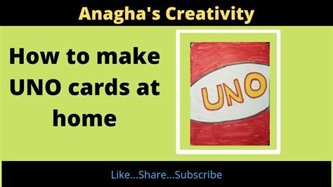 How to make UNO cards at home# Anagha's Creativity # DIY - YouTube