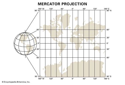 Mercator Projection Map