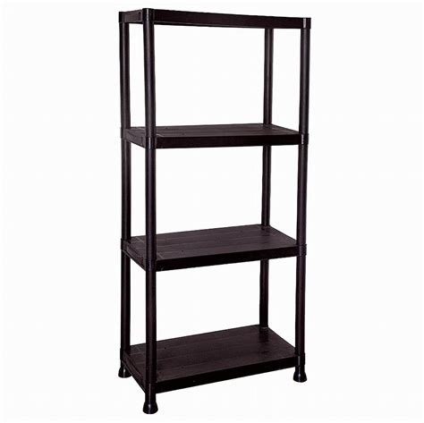 4 & 5 Tier Plastic Shelving Storage Unit Garage Warehouse Racking Shelf ...