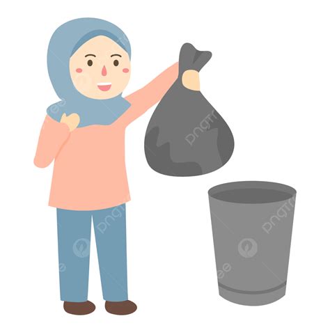 buang sampah kartun clipart hitam putih - Warren Buckland