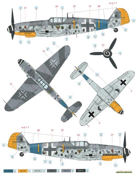 Bf 109G-6 JG 54 Color Profile Added Aircraft Painting, Aircraft Art ...