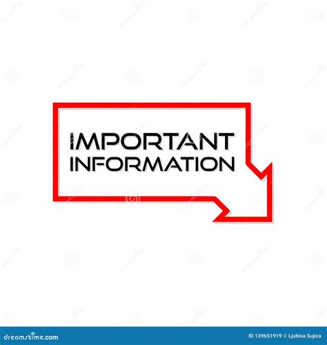 Important Information Sign, Icon or Logo Stock Vector - Illustration of ...