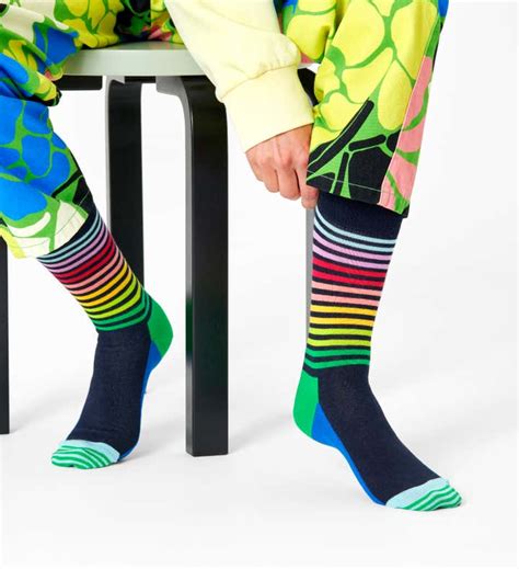 Blue Half Stripe Sock | Happy Socks EU