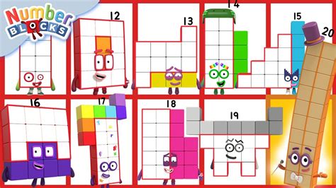 Learn to read numbers | Numbers and Numerals 1 to 20 | @Numberblocks ...