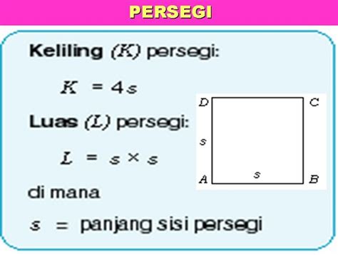 Persegi dalam Matematika, Rumus - Rumus Persegi dan Contoh Soal Persegi ...