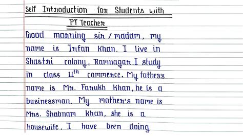 Professional Introduction Self-Introduction in English Examples Tips ...