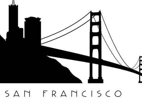 San Francisco Skyline Silhouette Printable Skyline PDF - Etsy