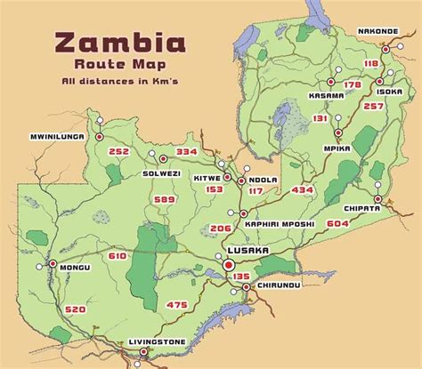 √ Zambia National Parks Map