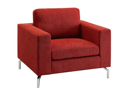 Kallie Sofa CM6848 in Red Flannelette Fabric w/Options