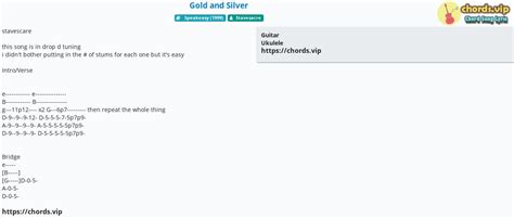 Chord: Gold and Silver - tab, song lyric, sheet, guitar, ukulele ...