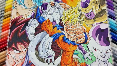 Drawing ALL FIGHTS of Goku VS Frieza! HD wallpaper | Pxfuel