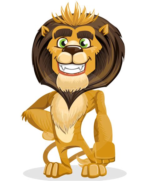 Lion Cartoon Vector Character | GraphicMama