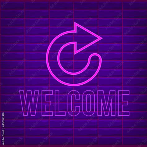 Welcome sign pink neon effect. isolated pink neon effect for box ...