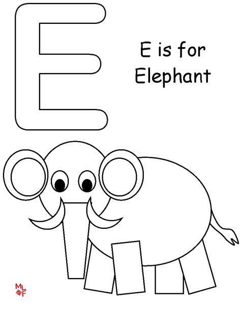 The Letter E Coloring Pages - Coloring Home