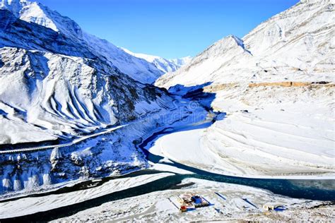 Winter in Ladakh stock image. Image of full, nordic, reflections - 63633117