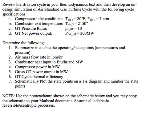 Review the Brayton cycle in your thermodynamics text | Chegg.com