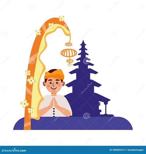 Nyepi Celebration Illustration Stock Illustration - Illustration of ...