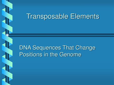 PPT - Transposable Elements PowerPoint Presentation, free download - ID ...