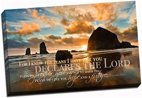 Christian Wall Art Canvas – For I Know The Plans I Have For You ...