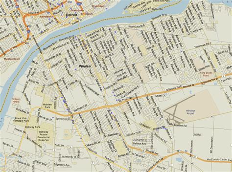 Windsor Map, Ontario - Listings Canada