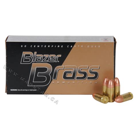 Blazer Brass 9mm Handgun Ammo (124grs. FMJ) 1000rds – MARSTAR CANADA