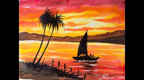 The 49+ Little Known Truths on Beautiful Sunset Watercolor Drawing ...