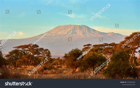 Sunrise Clear View Mount Kilimanjaro Background Stock Photo 1678344604 ...