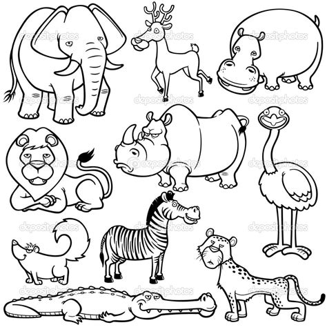 Figuras De Animais Selvagens Para Imprimir - Coloring City