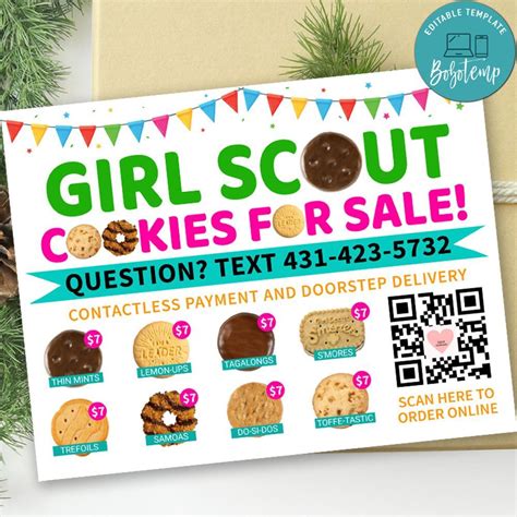 Girl Scout Flyer with QR Code Flyer Customizable Template DIY | Bobotemp