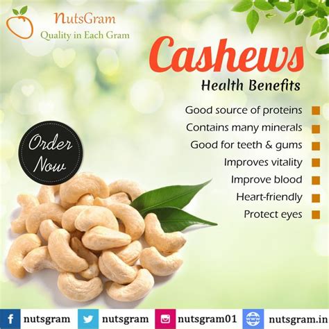 Cashews Health Benefits! | Cashew health benefits, Cashews benefits ...