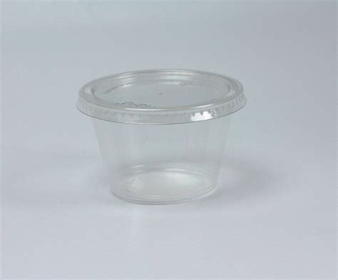 Disposable 4oz Plastic Condiment Cups with Lids, Souffle Portion, Jello ...