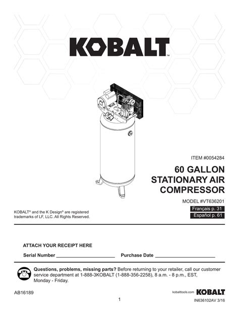 Kobalt 60 Gal Air Compressor Wiring Diagram - Wiring Diagram