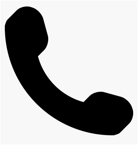 Phone Call Auricular Symbol In Black - Font Awesome Phone Icon Png ...