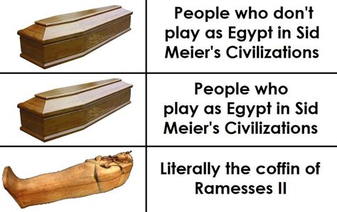 A coffin meme like you've never seen before - He played the Egyptians ...