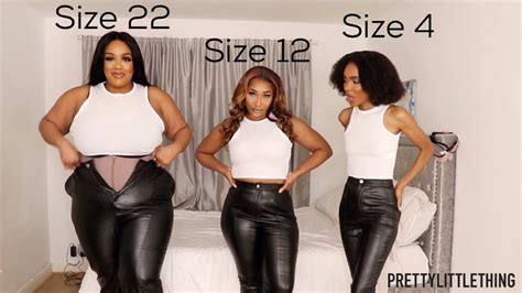 SIZE 4 vs 12 vs 22 TRY ON SAME PRETTY LITTLE THING OUTFITS + 60k ...